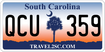 SC license plate QCU359