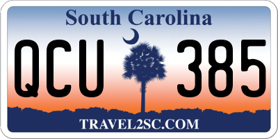 SC license plate QCU385