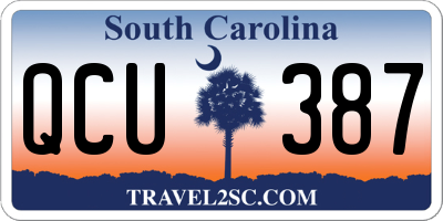 SC license plate QCU387