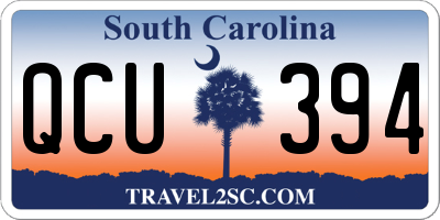 SC license plate QCU394