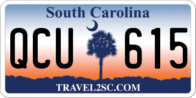 SC license plate QCU615