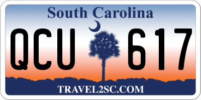 SC license plate QCU617