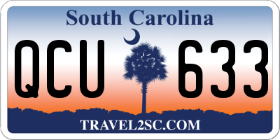 SC license plate QCU633