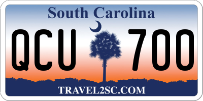 SC license plate QCU700