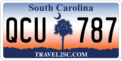 SC license plate QCU787