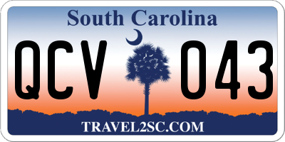 SC license plate QCV043