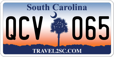 SC license plate QCV065