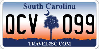SC license plate QCV099