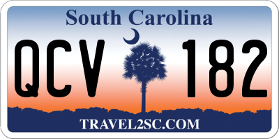 SC license plate QCV182