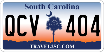 SC license plate QCV404