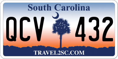 SC license plate QCV432