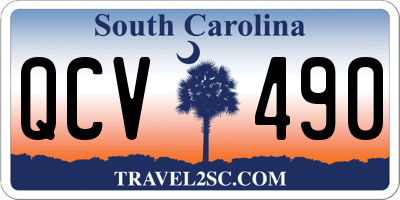 SC license plate QCV490
