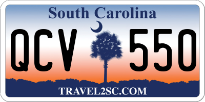 SC license plate QCV550