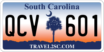 SC license plate QCV601