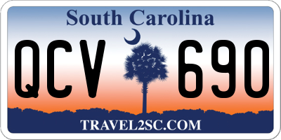 SC license plate QCV690