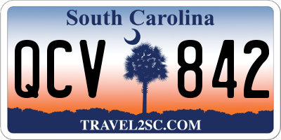 SC license plate QCV842
