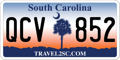 SC license plate QCV852