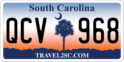 SC license plate QCV968