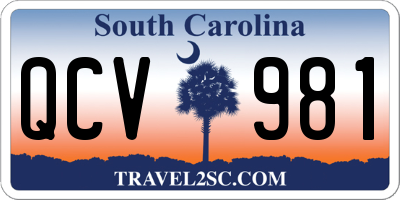 SC license plate QCV981