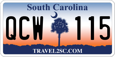SC license plate QCW115