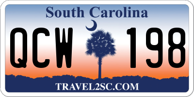 SC license plate QCW198