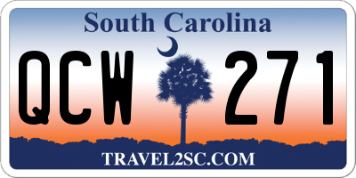SC license plate QCW271