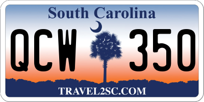SC license plate QCW350