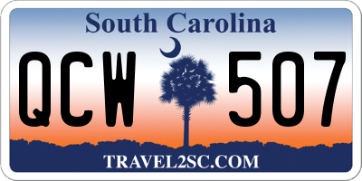 SC license plate QCW507