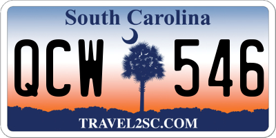 SC license plate QCW546