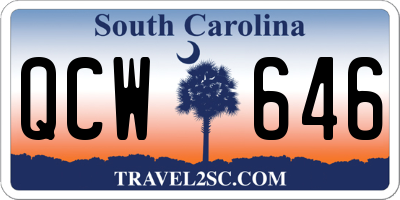 SC license plate QCW646