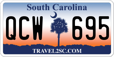 SC license plate QCW695