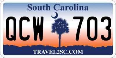 SC license plate QCW703