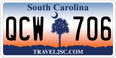 SC license plate QCW706