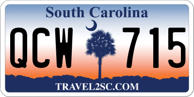 SC license plate QCW715
