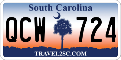SC license plate QCW724