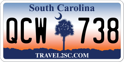 SC license plate QCW738