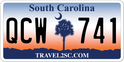 SC license plate QCW741