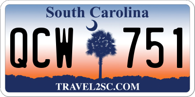 SC license plate QCW751