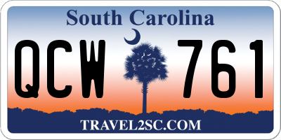 SC license plate QCW761