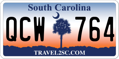 SC license plate QCW764