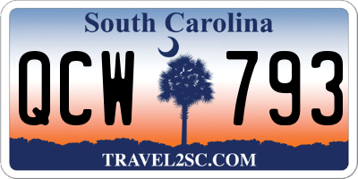 SC license plate QCW793