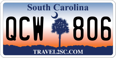SC license plate QCW806