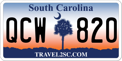 SC license plate QCW820