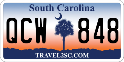 SC license plate QCW848