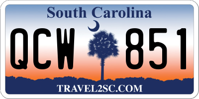SC license plate QCW851