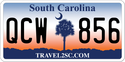 SC license plate QCW856