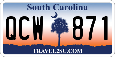 SC license plate QCW871