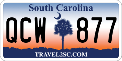 SC license plate QCW877