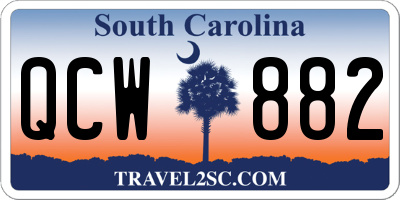 SC license plate QCW882