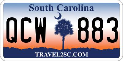 SC license plate QCW883